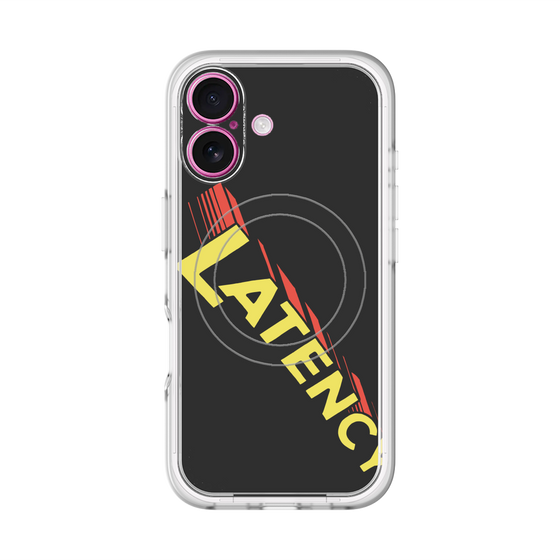 スリムプロテクションプレミアムケース with MagSafe［ LATENCY - Rock logo - Black ］