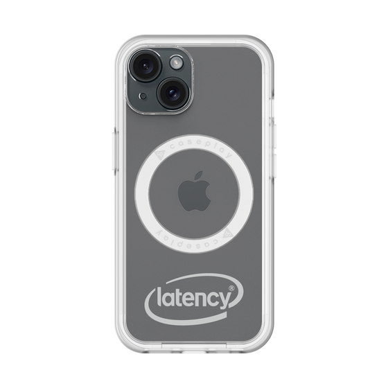 スリムプロテクションプレミアムケース with MagSafe［ LATENCY - Circle logo - Gray ］