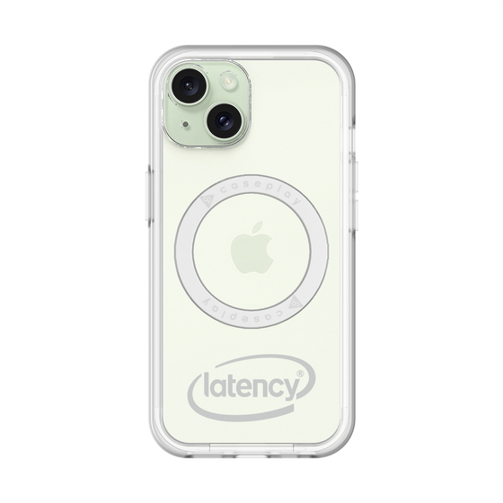 スリムプロテクションプレミアムケース with MagSafe［ LATENCY - Circle logo - Gray ］