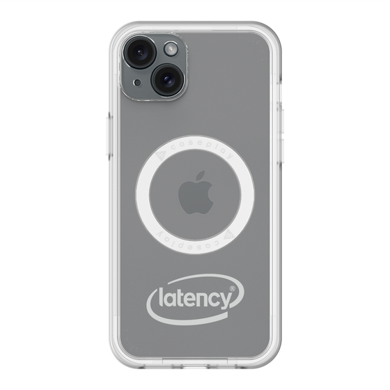 スリムプロテクションプレミアムケース with MagSafe［ LATENCY - Circle logo - Gray ］