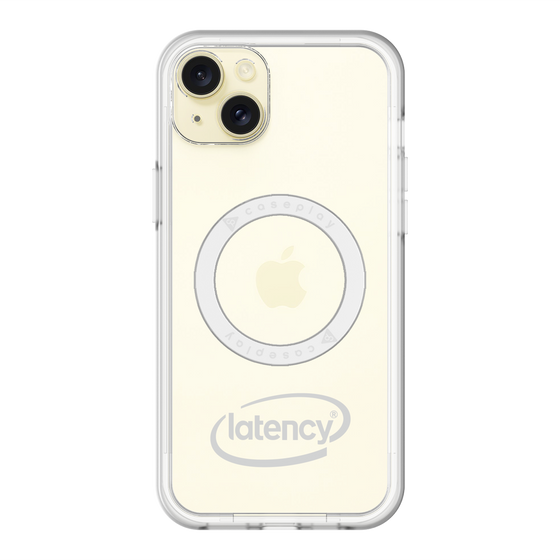 スリムプロテクションプレミアムケース with MagSafe［ LATENCY - Circle logo - Gray ］