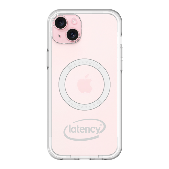 スリムプロテクションプレミアムケース with MagSafe［ LATENCY - Circle logo - Gray ］