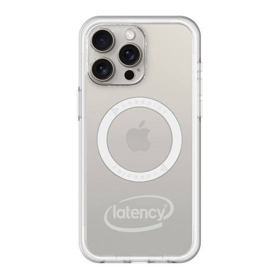 スリムプロテクションプレミアムケース with MagSafe［ LATENCY - Circle logo - Gray ］