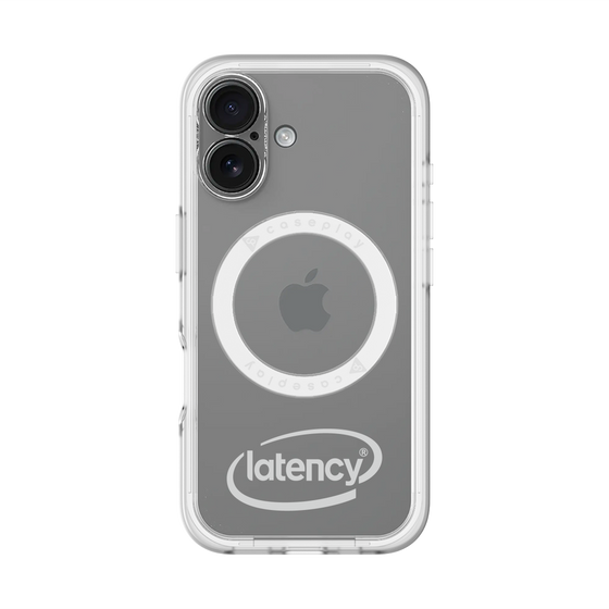 スリムプロテクションプレミアムケース with MagSafe［ LATENCY - Circle logo - Gray ］