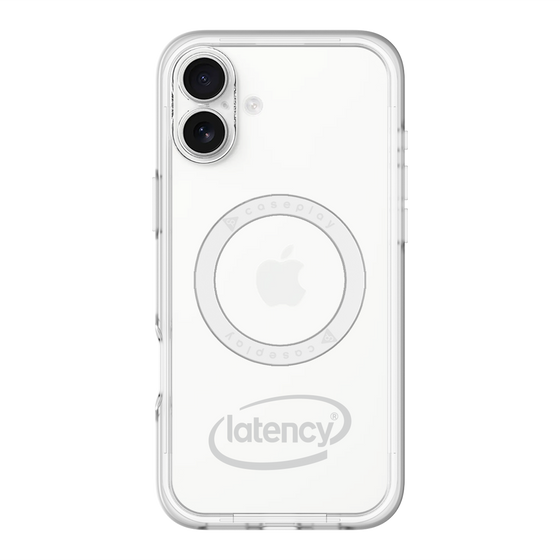 スリムプロテクションプレミアムケース with MagSafe［ LATENCY - Circle logo - Gray ］