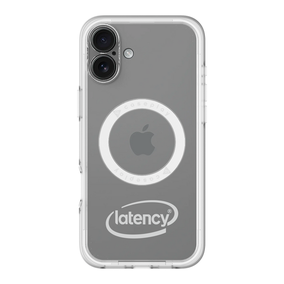 スリムプロテクションプレミアムケース with MagSafe［ LATENCY - Circle logo - Gray ］