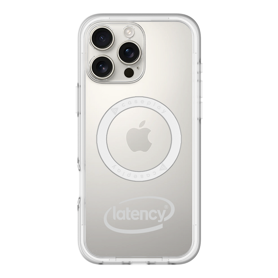 スリムプロテクションプレミアムケース with MagSafe［ LATENCY - Circle logo - Gray ］