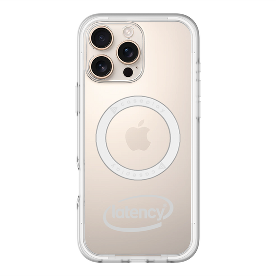 スリムプロテクションプレミアムケース with MagSafe［ LATENCY - Circle logo - Gray ］