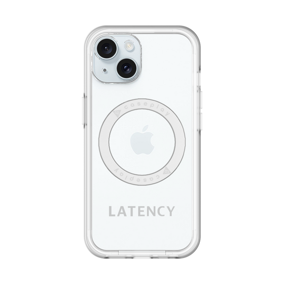スリムプロテクションプレミアムケース with MagSafe［ LATENCY - Logotype - Gray ］
