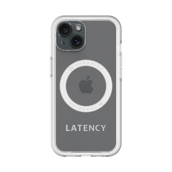 スリムプロテクションプレミアムケース with MagSafe［ LATENCY - Logotype - Gray ］