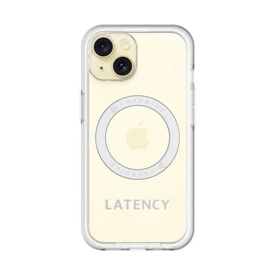 スリムプロテクションプレミアムケース with MagSafe［ LATENCY - Logotype - Gray ］