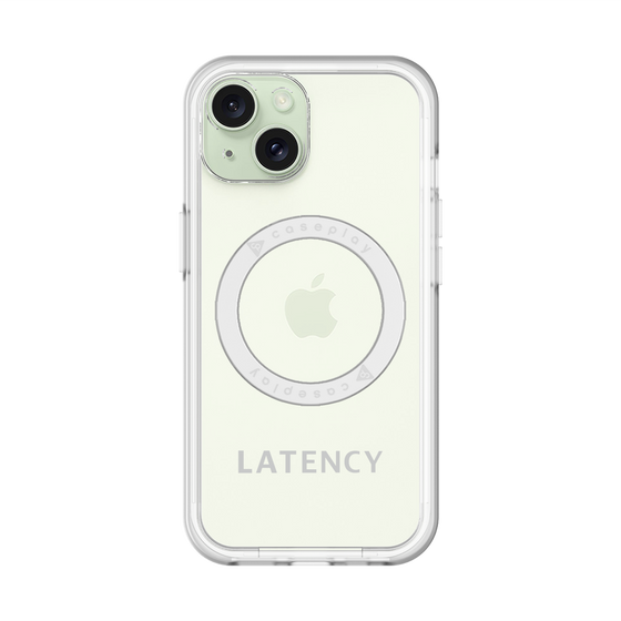スリムプロテクションプレミアムケース with MagSafe［ LATENCY - Logotype - Gray ］