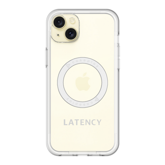 スリムプロテクションプレミアムケース with MagSafe［ LATENCY - Logotype - Gray ］