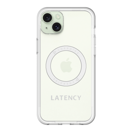スリムプロテクションプレミアムケース with MagSafe［ LATENCY - Logotype - Gray ］