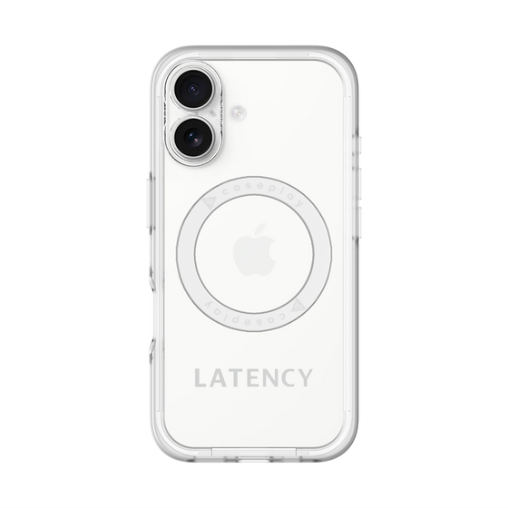スリムプロテクションプレミアムケース with MagSafe［ LATENCY - Logotype - Gray ］