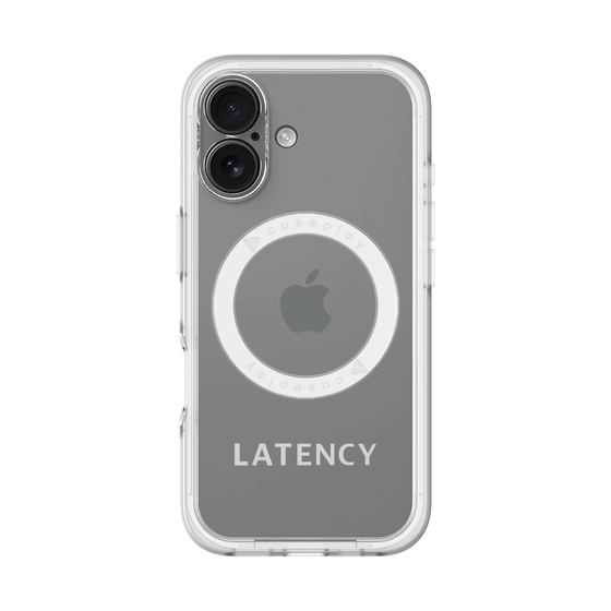 スリムプロテクションプレミアムケース with MagSafe［ LATENCY - Logotype - Gray ］