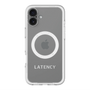 スリムプロテクションプレミアムケース with MagSafe［ LATENCY - Logotype - Gray ］