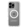 スリムプロテクションプレミアムケース with MagSafe［ LATENCY - Logotype - Gray ］
