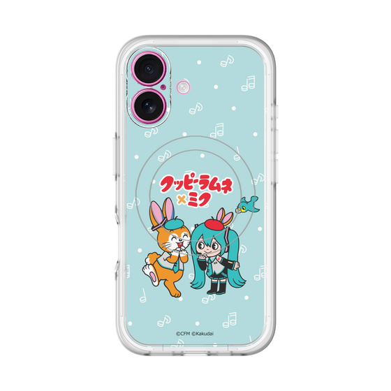 スリムプロテクションプレミアムケース with MagSafe［ 初音ミク×クッピーラムネ - 初音ミク×クッピー - デフォルメイラスト ］