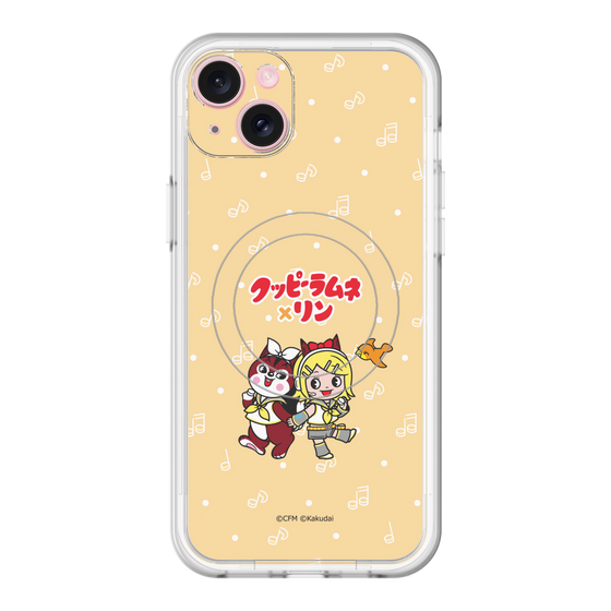 スリムプロテクションプレミアムケース with MagSafe［ 初音ミク×クッピーラムネ - 鏡音リン×ラム - デフォルメイラスト ］