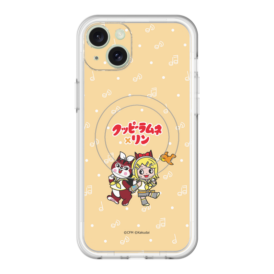 スリムプロテクションプレミアムケース with MagSafe［ 初音ミク×クッピーラムネ - 鏡音リン×ラム - デフォルメイラスト ］