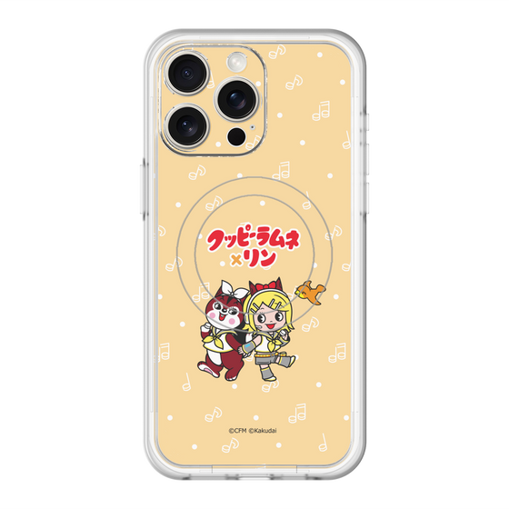 スリムプロテクションプレミアムケース with MagSafe［ 初音ミク×クッピーラムネ - 鏡音リン×ラム - デフォルメイラスト ］