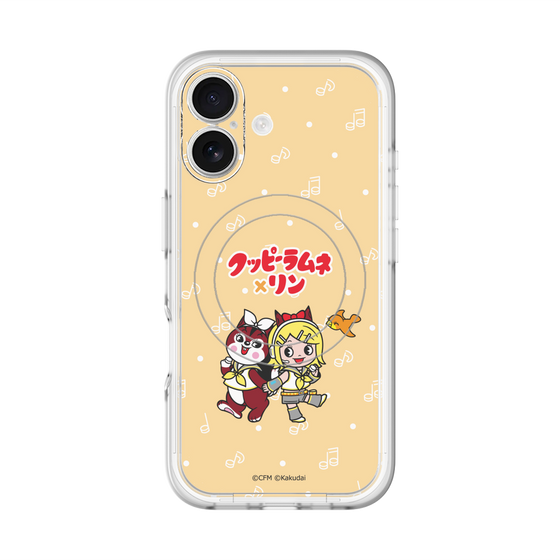 スリムプロテクションプレミアムケース with MagSafe［ 初音ミク×クッピーラムネ - 鏡音リン×ラム - デフォルメイラスト ］
