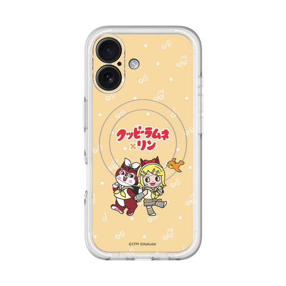 スリムプロテクションプレミアムケース with MagSafe［ 初音ミク×クッピーラムネ - 鏡音リン×ラム - デフォルメイラスト ］
