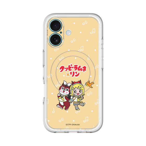 スリムプロテクションプレミアムケース with MagSafe［ 初音ミク×クッピーラムネ - 鏡音リン×ラム - デフォルメイラスト ］