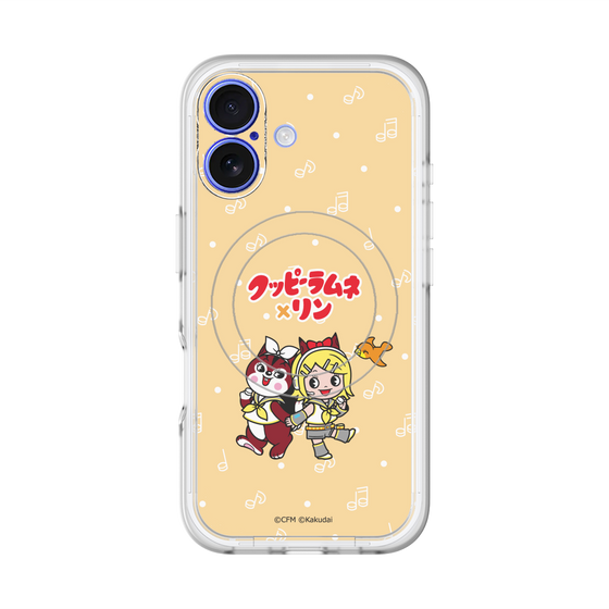 スリムプロテクションプレミアムケース with MagSafe［ 初音ミク×クッピーラムネ - 鏡音リン×ラム - デフォルメイラスト ］