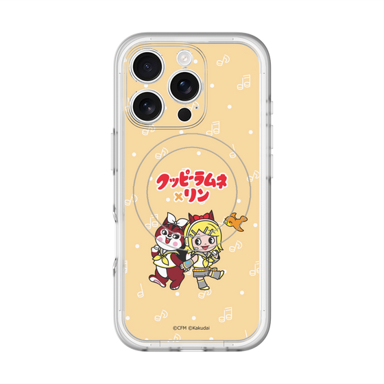 スリムプロテクションプレミアムケース with MagSafe［ 初音ミク×クッピーラムネ - 鏡音リン×ラム - デフォルメイラスト ］