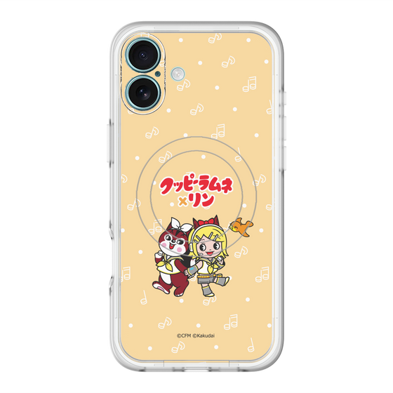 スリムプロテクションプレミアムケース with MagSafe［ 初音ミク×クッピーラムネ - 鏡音リン×ラム - デフォルメイラスト ］