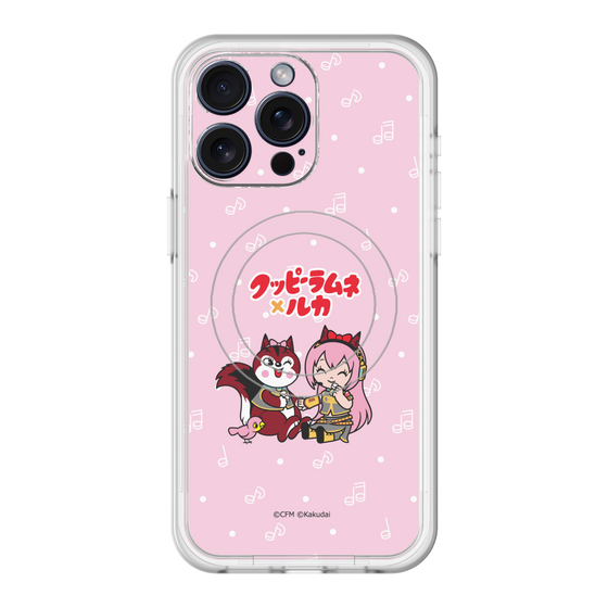 スリムプロテクションプレミアムケース with MagSafe［ 初音ミク×クッピーラムネ - 巡音ルカ×ラム - デフォルメイラスト ］