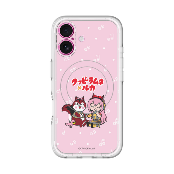 スリムプロテクションプレミアムケース with MagSafe［ 初音ミク×クッピーラムネ - 巡音ルカ×ラム - デフォルメイラスト ］