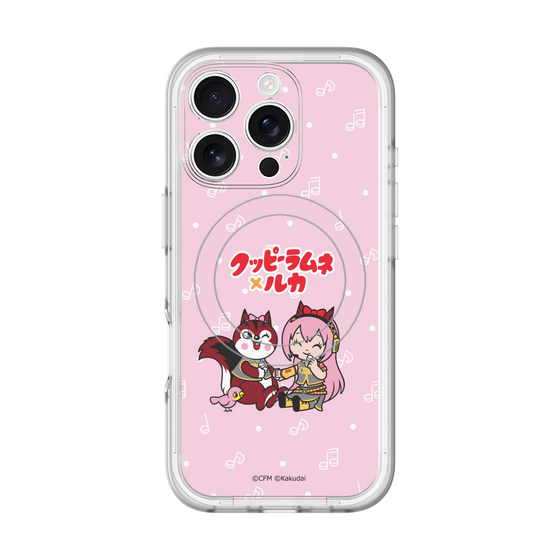 スリムプロテクションプレミアムケース with MagSafe［ 初音ミク×クッピーラムネ - 巡音ルカ×ラム - デフォルメイラスト ］