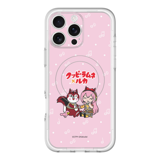 スリムプロテクションプレミアムケース with MagSafe［ 初音ミク×クッピーラムネ - 巡音ルカ×ラム - デフォルメイラスト ］