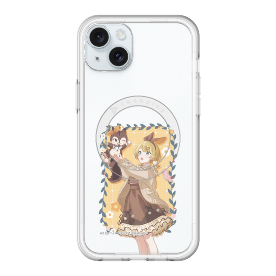 スリムプロテクションプレミアムケース with MagSafe［ 初音ミク×クッピーラムネ - 鏡音リン×ラム - 等身イラスト1 ］