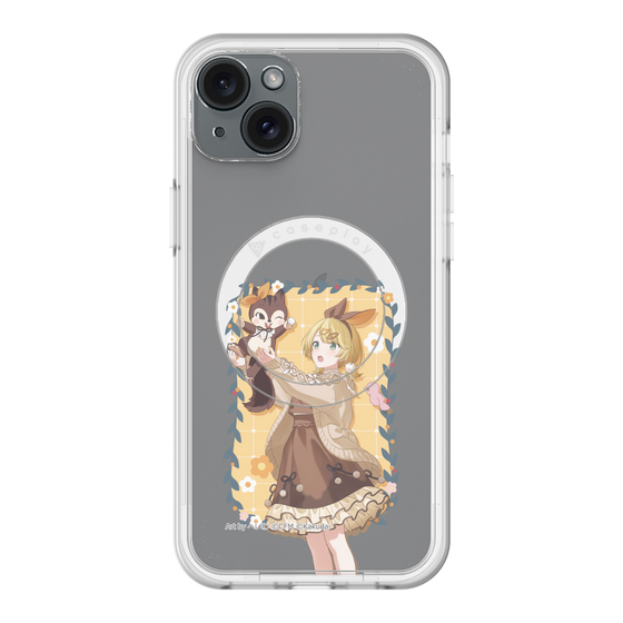 スリムプロテクションプレミアムケース with MagSafe［ 初音ミク×クッピーラムネ - 鏡音リン×ラム - 等身イラスト1 ］