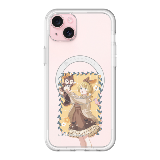 スリムプロテクションプレミアムケース with MagSafe［ 初音ミク×クッピーラムネ - 鏡音リン×ラム - 等身イラスト1 ］