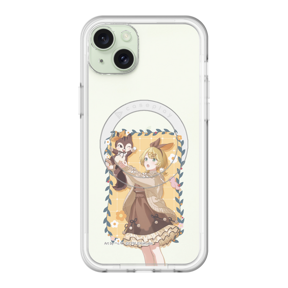 スリムプロテクションプレミアムケース with MagSafe［ 初音ミク×クッピーラムネ - 鏡音リン×ラム - 等身イラスト1 ］
