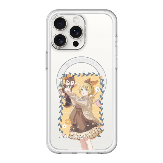 スリムプロテクションプレミアムケース with MagSafe［ 初音ミク×クッピーラムネ - 鏡音リン×ラム - 等身イラスト1 ］