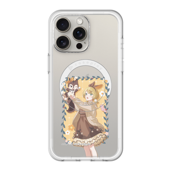 スリムプロテクションプレミアムケース with MagSafe［ 初音ミク×クッピーラムネ - 鏡音リン×ラム - 等身イラスト1 ］