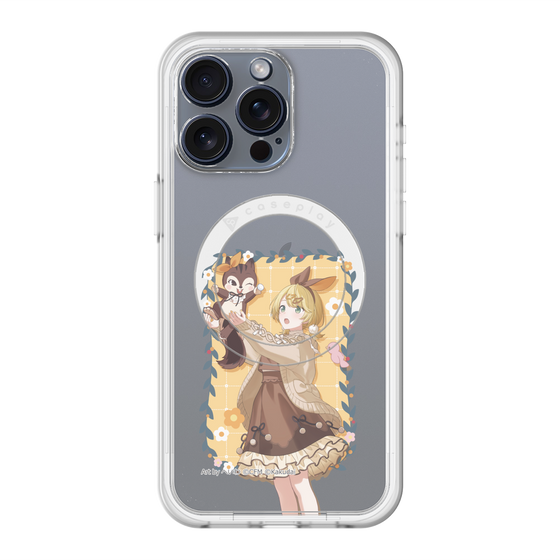 スリムプロテクションプレミアムケース with MagSafe［ 初音ミク×クッピーラムネ - 鏡音リン×ラム - 等身イラスト1 ］