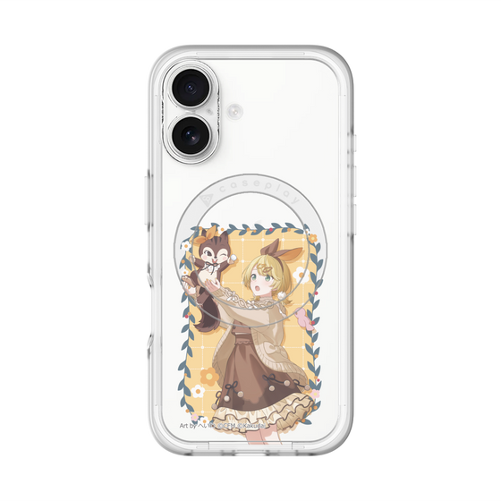 スリムプロテクションプレミアムケース with MagSafe［ 初音ミク×クッピーラムネ - 鏡音リン×ラム - 等身イラスト1 ］
