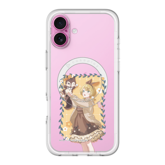 スリムプロテクションプレミアムケース with MagSafe［ 初音ミク×クッピーラムネ - 鏡音リン×ラム - 等身イラスト1 ］