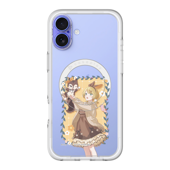 スリムプロテクションプレミアムケース with MagSafe［ 初音ミク×クッピーラムネ - 鏡音リン×ラム - 等身イラスト1 ］