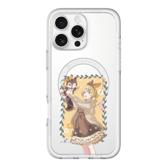 スリムプロテクションプレミアムケース with MagSafe［ 初音ミク×クッピーラムネ - 鏡音リン×ラム - 等身イラスト1 ］