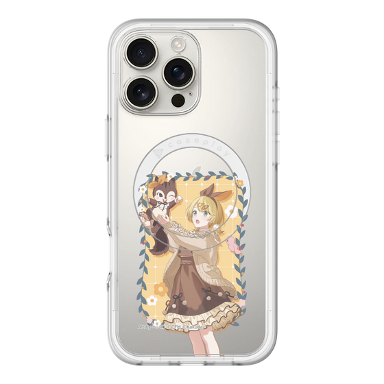スリムプロテクションプレミアムケース with MagSafe［ 初音ミク×クッピーラムネ - 鏡音リン×ラム - 等身イラスト1 ］