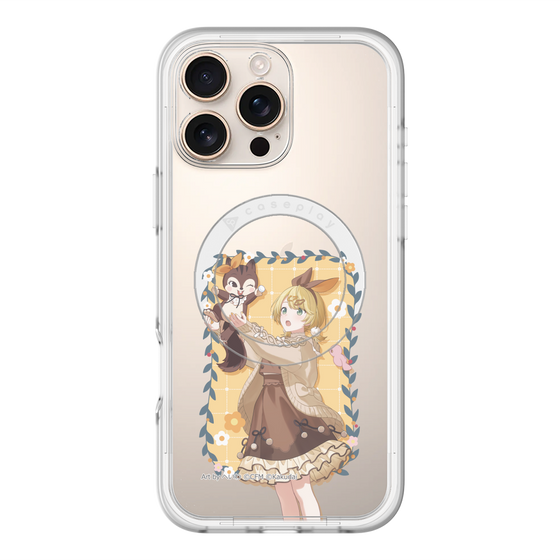 スリムプロテクションプレミアムケース with MagSafe［ 初音ミク×クッピーラムネ - 鏡音リン×ラム - 等身イラスト1 ］