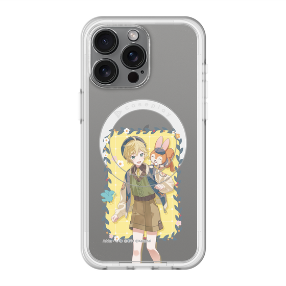 スリムプロテクションプレミアムケース with MagSafe［ 初音ミク×クッピーラムネ - 鏡音レン×クッピー - 等身イラスト1 ］